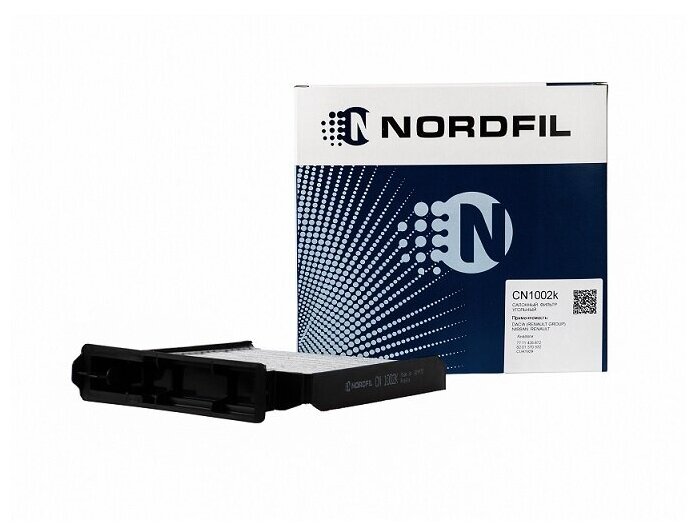 фото NORDFIL CN1002K Фильтр салона угольный LADA Largus Nissan Terrano Almera Micra II III NV200 Note Renault Clio III Duster Logan Sandero DACIA
