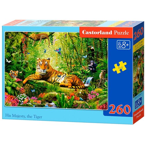 Пазл для детей Castorland 260 деталей: Его величество - тигр пазлы кастор его величество тигр 260 элементов b 27569