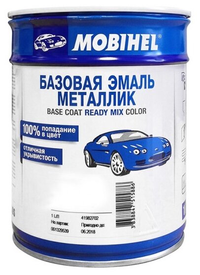 Краска 385 изумруд металлик mobihel 1л