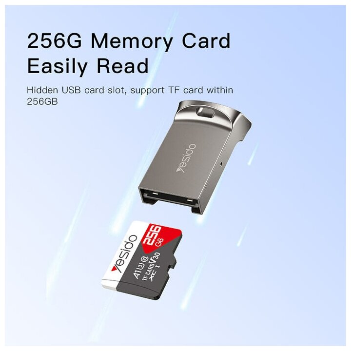 Переходник с USB для чтения карт памяти micro SD/TF Картридер Yesido GS20 Card Reader Tarnish