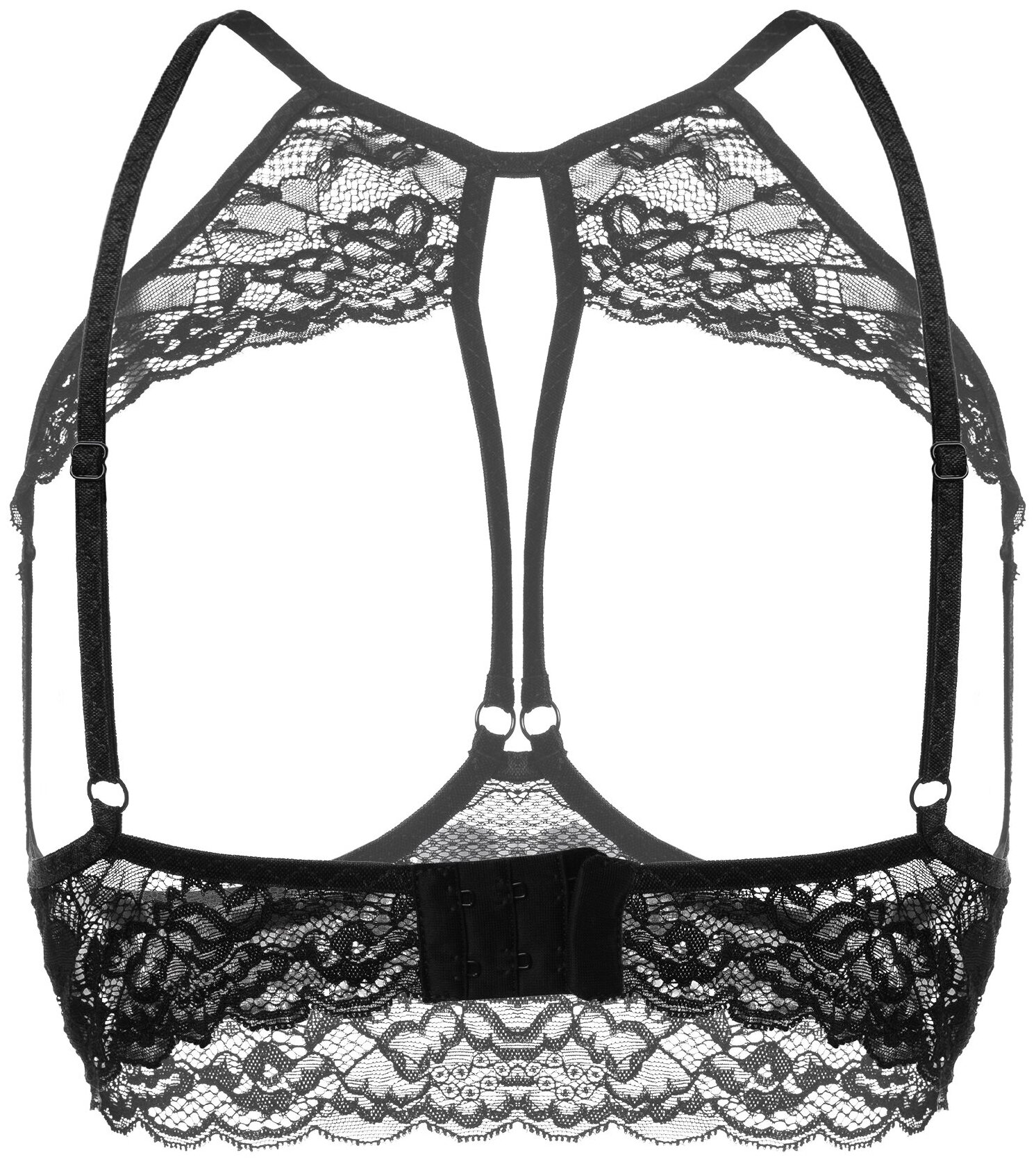 Эротический бралетт Erolanta Sandra с открытой грудью кружевной, черный ...