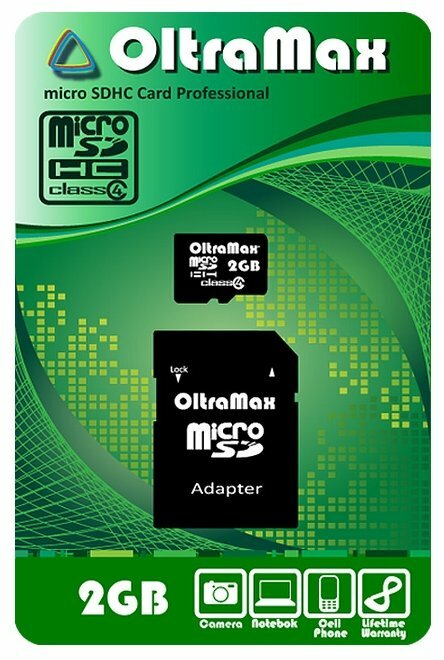 Карта памяти microSDHC 2Gb OltraMax, с адаптером