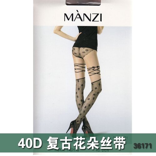 Колготки  Manzi, 40 den, 6 шт., размер 3-4, черный