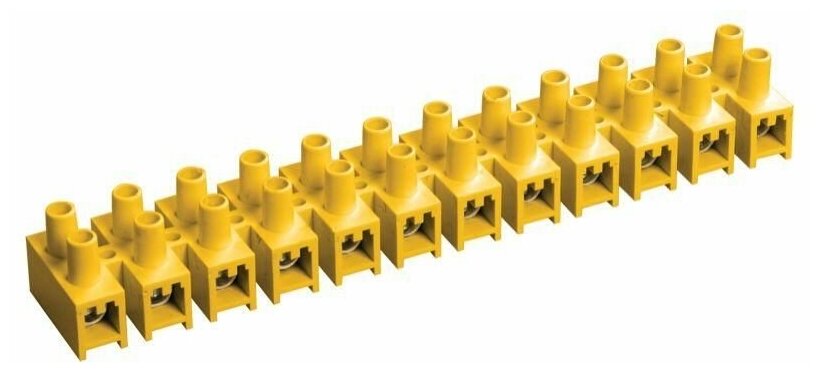 фото Колодка клеммная ЗВИ-5 н/г 1.5-4.0кв. мм 12 пар желт. IEK UZV7-005-04