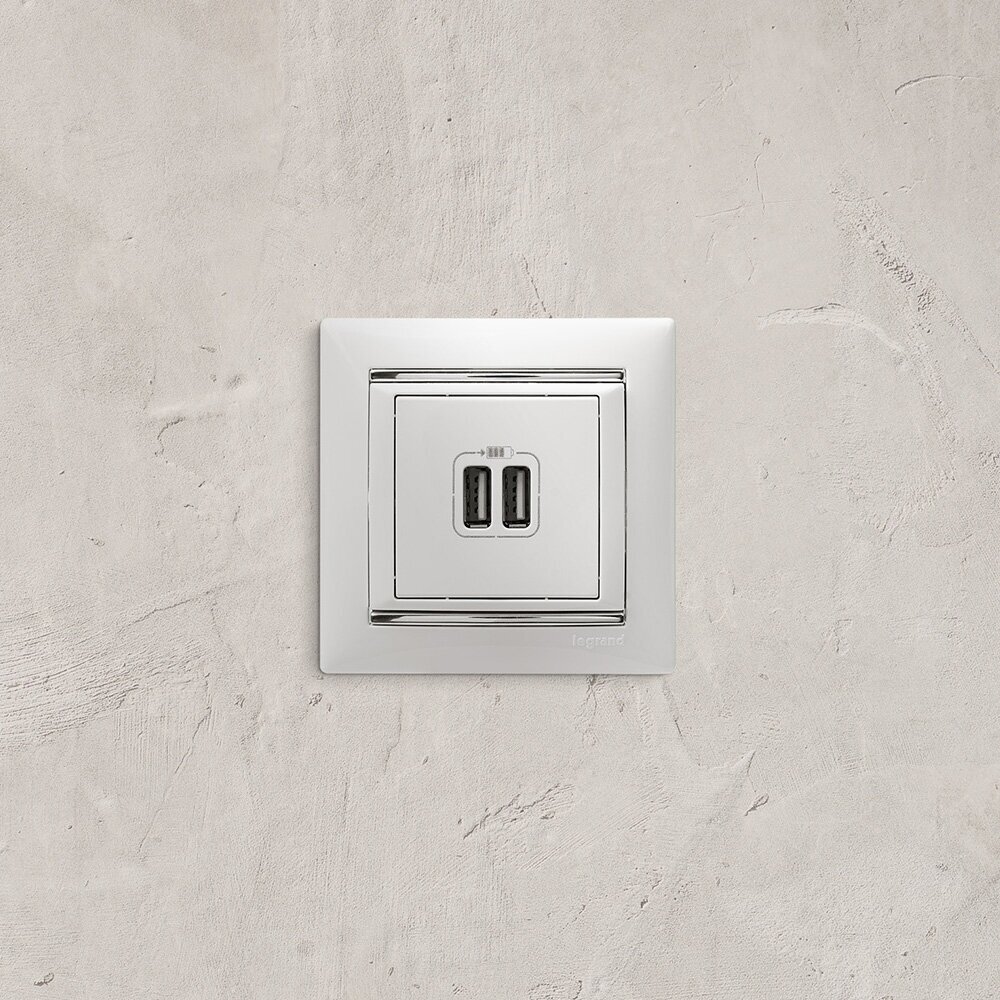 Valena DIY 694370 Розетка USB (2xUSB, под рамку, скрытая установка, белая) Legrand - фото №16