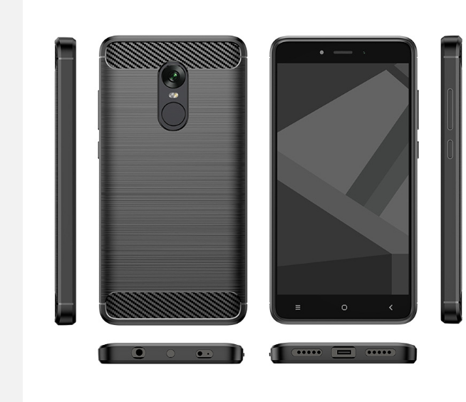 Чехол панель-бампер MyPads Carbon из тончайшего и прочного силикона для Xiaomi Redmi Note 4X с матовой отделкой под карбон черный