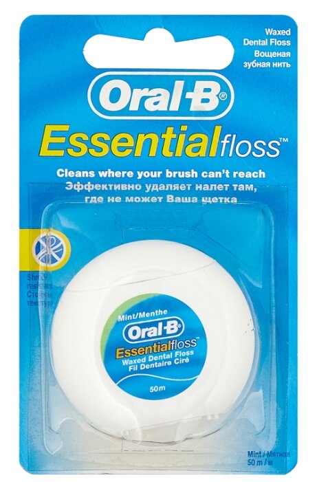 Oral-B зубная нить Essential вощеная — купить по выгодной цене на Яндекс.Маркете