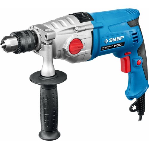 ЗУБР 1100 Вт ударная 2-х скоростная дрель в кейсе серия Профессионал 11292₽
