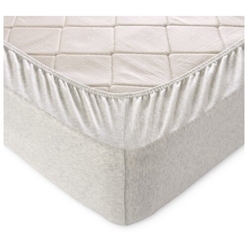 фото Простыня на резинке имбирь, трикотаж (меланж) (180х200х30) текс-дизайн