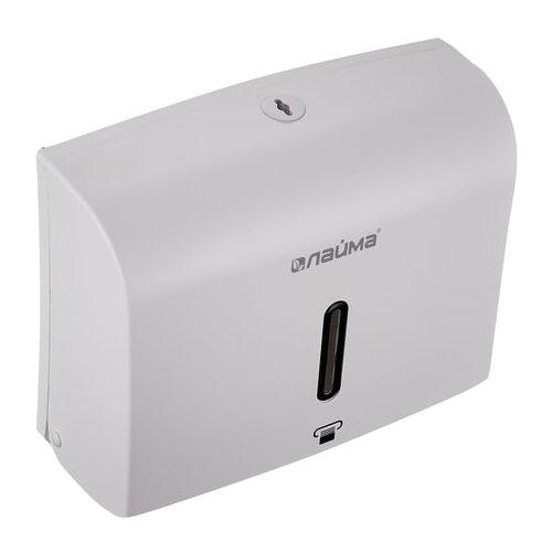 фото Диспенсер для полотенец "лайма professional", система h2, interfold, белый, abs пластик