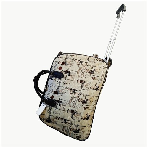 фото Сумка дорожная на колесах "гобелен" 52х36х30см\60л\1,4кг ручная кладь россия