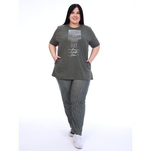 фото Брюки новый прикид, размер 72/74, зеленый