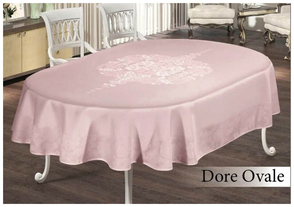 фото Maison Royale Скатерть Dore цвет: пудровый (140х180 см)