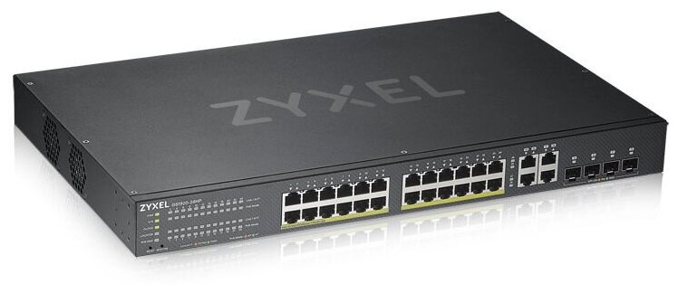 Коммутатор Zyxel NebulaFlex GS192024HPV2-EU0101F (L2) 24x1Гбит/с 4xКомбо(1000BASE-T/SFP) 24PoE+ 375W