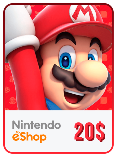 Пополнение счета Nintendo eShop на 20 USD / Gift Card (США)