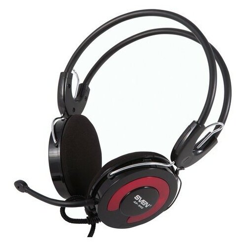 Наушники с микрофоном гарнитура SVEN AP-540 проводные 22 м с оголовьем черно-красные SV-0410540 181000₽