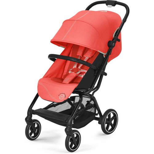 Прогулочная коляска Eezy S+ 2 BLK Hibiscus Red с дождевиком и бампером коляска 2в1 cybex eezy s 2 soho grey с дождевиком и адаптером