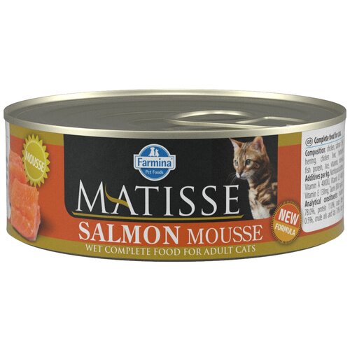 Корм для кошек FARMINA Matisse мусс с лососем банка 85г