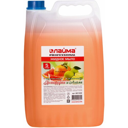 Мыло жидкое 5 л, лайма PROFESSIONAL, 