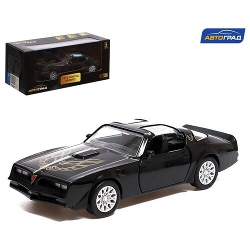 Машина металлическая PONTIAC FIREBIRD, 1:32, открываются двери, инерция, цвет чёрный