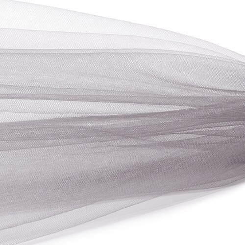 Фатин Кристалл средней жесткости блестящий арт. K. TRM шир.300см, 100% полиэстер цв. 56 К уп.5м - серый серебро