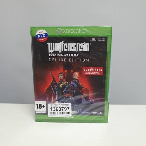 Диск с игрой Wolfenstein Youngblood Deluxe Edition для Xbox One/Series (новый, русская версия) игра bethesda wolfenstein youngblood deluxe ed код загрузки