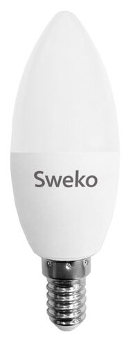 Лампа светодиодная Sweko 38753, E14, C35, 10 Вт, 6500 К