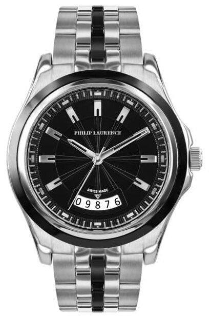 Наручные часы Philip Laurence Basic PGGCS0133B, серебряный, черный