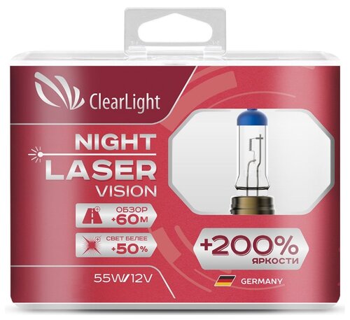 Стоит ли покупать Лампа автомобильная галогенная ClearLight Night Laser Vision MLH7NLV200 H7 55W 2 шт.? Отзывы на Яндекс.Маркете
