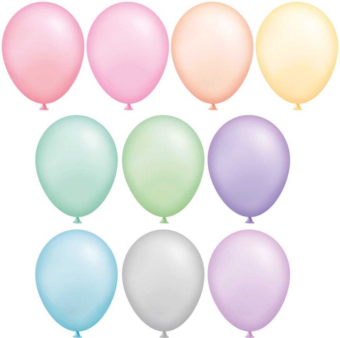 Набор воздушных шаров "BOOMZEE" BLS-25 25 см 10 шт. 03_ассорти пастель