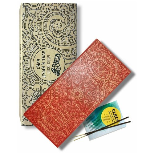 фото Доска садху с динамическими гвоздями, паттерн мандала - 12 шаг 10мм красная goodwood