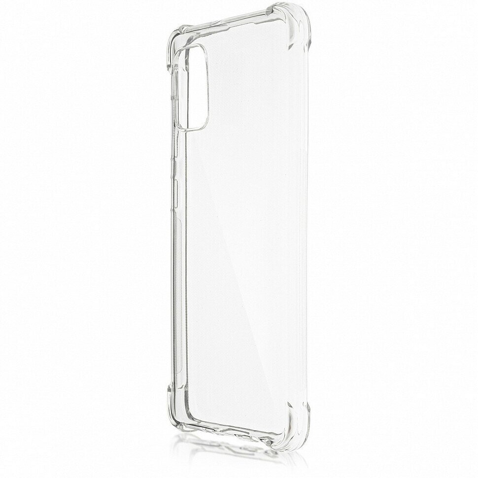 Чехол силиконовый для Samsung A02S (прозрачный, усиленные края)