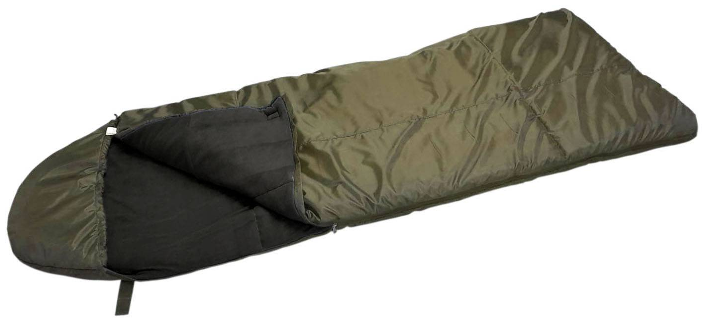 Спальный мешок с капюшоном Следопыт -5С 190+35х90см цвет: Хаки