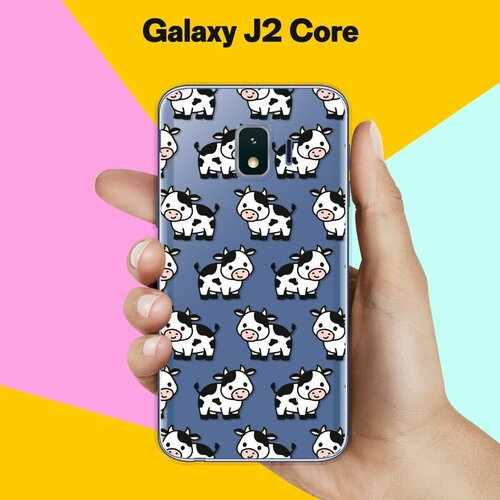 Силиконовый чехол на Samsung Galaxy J2 Core Коровы / для Самсунг Галакси Джей 2 Кор силиконовый чехол на samsung galaxy j2 core зеленые человечки для самсунг галакси джей 2 кор