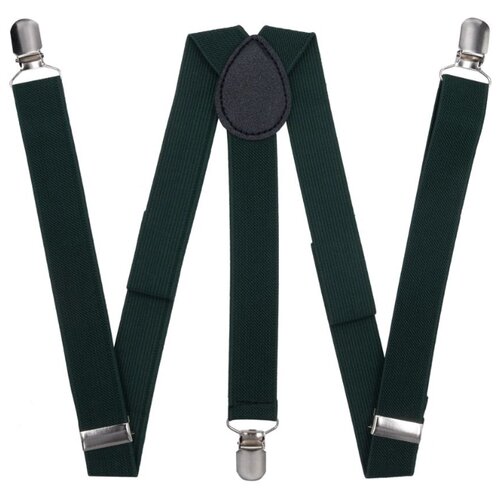 фото Подтяжки для брюк узкие (2.5 см, 3 клипсы, зеленый) 54162 otokodesign