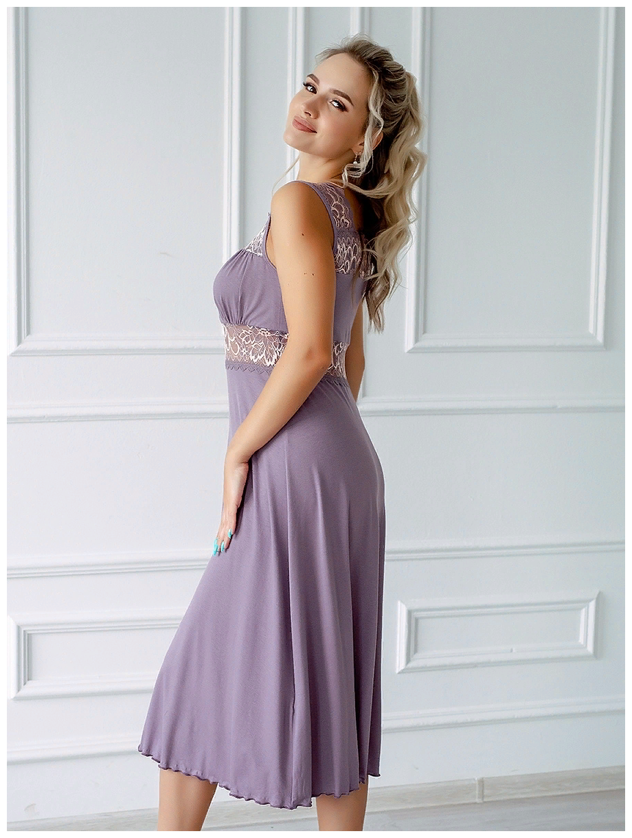 Женская ночная сорочка Риана длинная, Премиум-качество, размер 60 розовый, Текстильный край. - фотография № 6