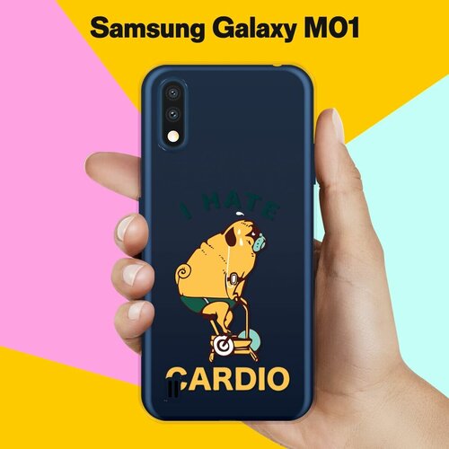 Силиконовый чехол на Samsung Galaxy M01 I Hate Cardio / для Самсунг Галакси М01 противоударный силиконовый чехол котенок в желтом облаке на samsung galaxy m01 самсунг галакси м01