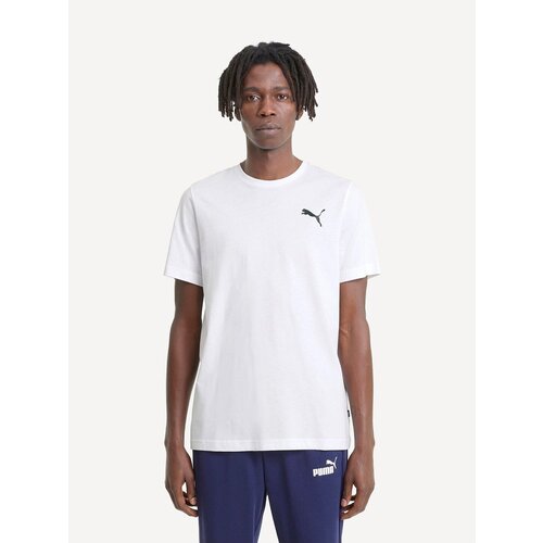 Футболка PUMA Essentials Small Logo Tee, силуэт прямой, стрейч, размер XXL, белый