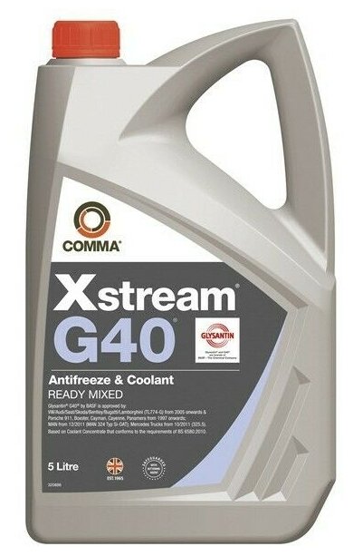 COMMA XSG40M5L COMMA XSTREAM G40 AF G12++ (5L)_антифриз!фиол., готовый к использов.\VW,Audi,MAN 324,MB 325.5