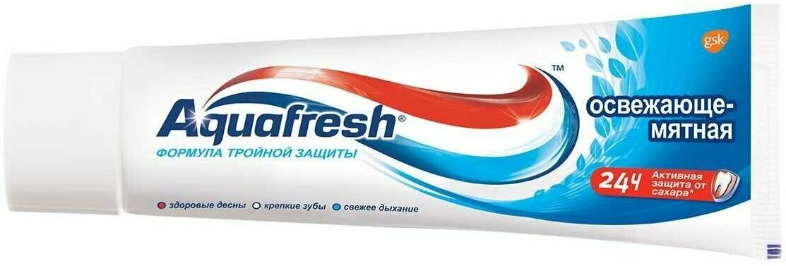 Aquafresh Зубная паста Тотал Кэа 3, Освежающе мятная, 50 мл
