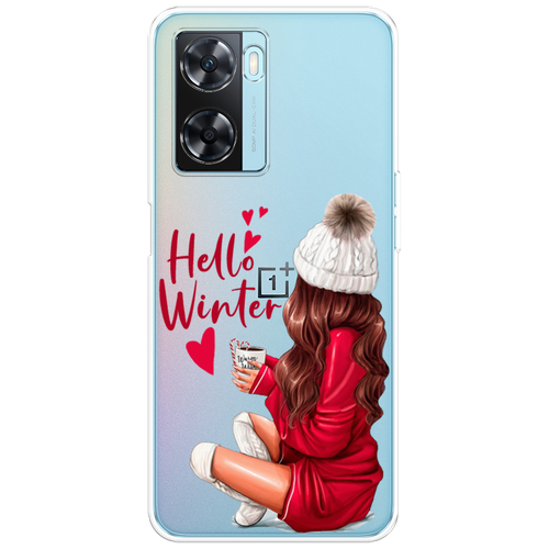 Силиконовый чехол на OnePlus Nord N20 SE / ВанПлюс Норд Н20 СЕ Hello winter, прозрачный силиконовый чехол на oneplus nord n20 se ванплюс норд н20 се полет бабочек прозрачный