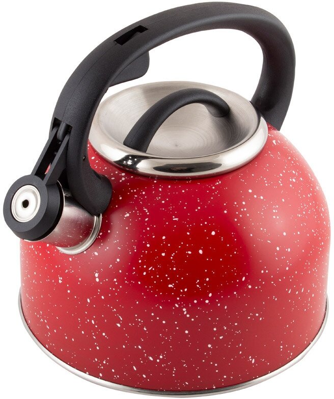 Mallony Чайник со свистком Arte, 2.5 л, красный с белыми точками - фотография № 2