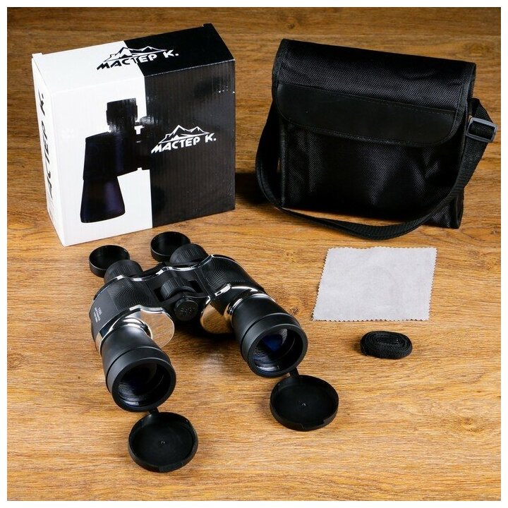 Мастер К Бинокль  Лесной массив  Мастер К  7 50  с чехлом  чёрный