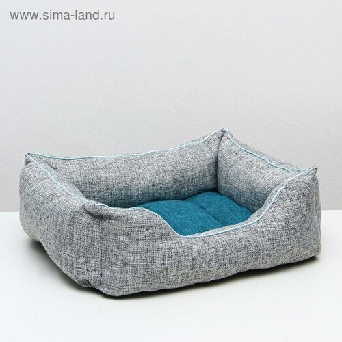 Лежанка Лофт №2, 50 х 42 х 20 см, синяя подушка простоквашино лофт 3 50 50