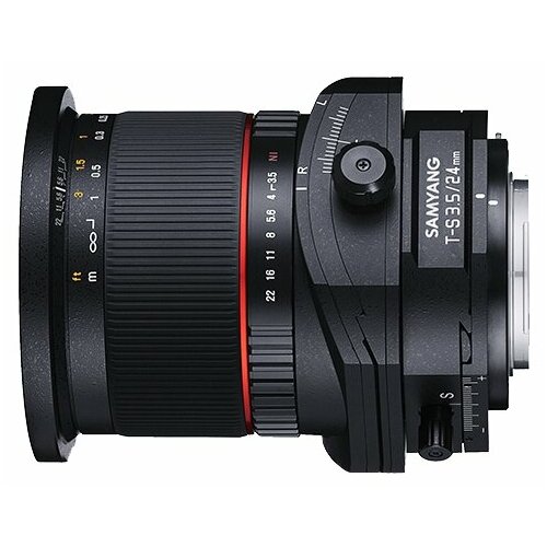 объектив samyang 16mm f 2 0 ed as umc cs fujifilm x черный Объектив Samyang 24mm f/3.5 ED AS UMC T-S Fujifilm X, черный