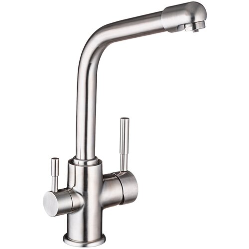 Смеситель для кухни с отдельным каналом для фильтрованной воды, нержавеющая сталь, L11025