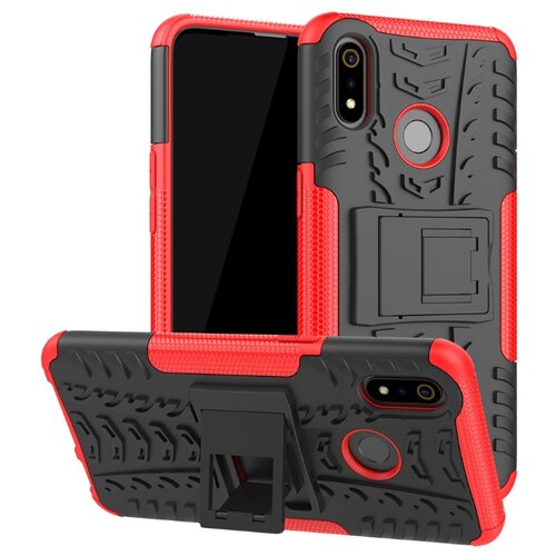 фото Чехол-бампер mypads для oppo realme 3 противоударный усиленный ударопрочный красный