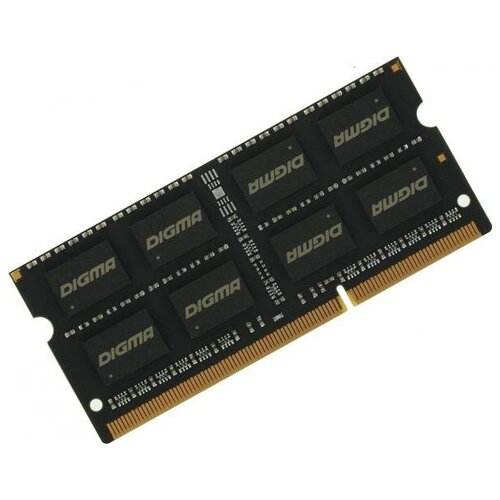Оперативная память для ноутбука 8Gb (1x8Gb) PC3-12800 1600MHz DDR3L SO-DIMM Unbuffered CL11 Digma DGMAS31600008D комплект 2 штук модуль памяти netac so dimm ddr3l dimm 8gb 1600mhz ntbsd3n16sp 08 cl11