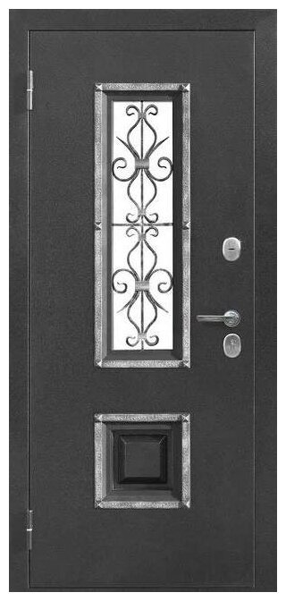 Дверь входная Ferroni Венеция серебро 2050х960 мм левая - фотография № 11