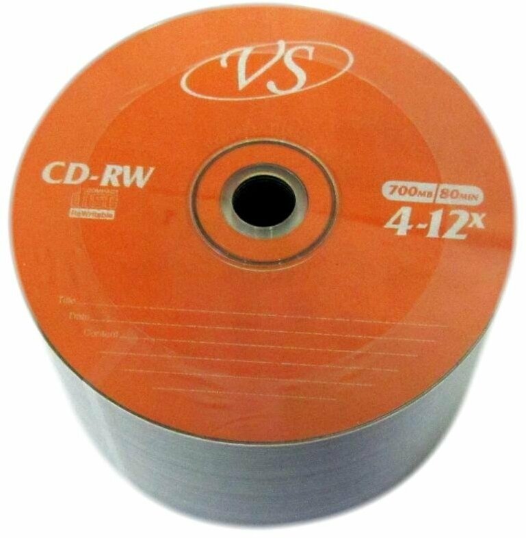 Диски VS CD-RW 700Mb 12x Bulk/50